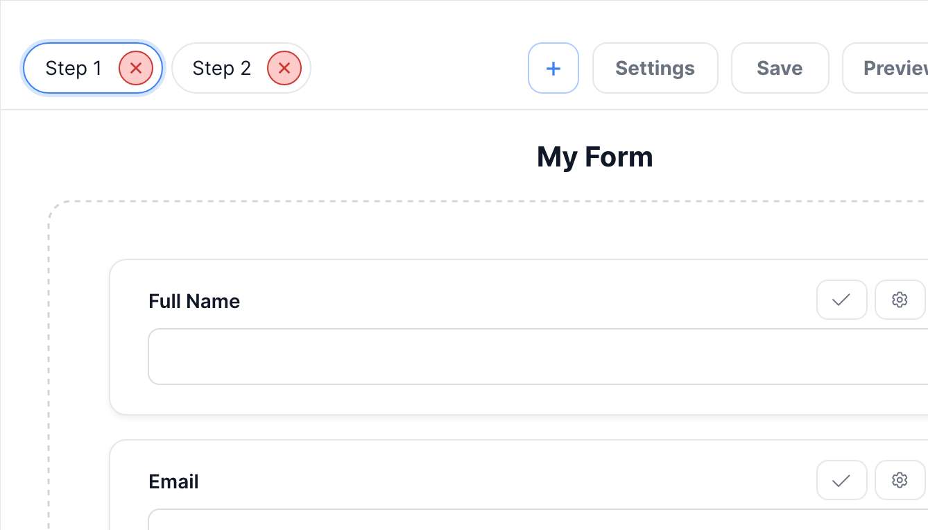 Builder steps screenshot